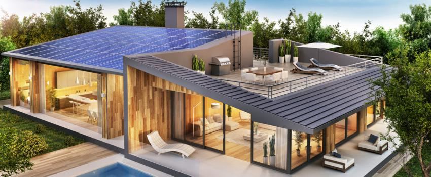 Maison design illuminée