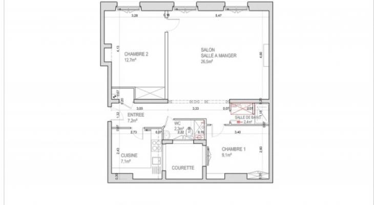 L’appartement avant travaux. 